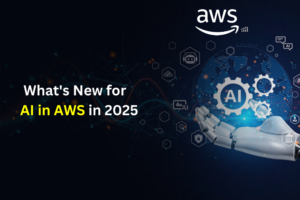 Latest AI advancements in AWS for 2025, featuring machine learning, automation, and cloud innovations.